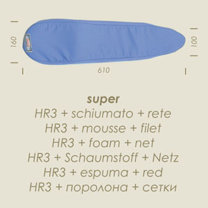 Prontotop plancha mangas SUPER P azul claro HR3 610x100x160