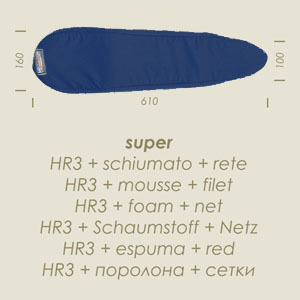 Prontotop jeannette SUPER P bleu HR3 610x100x160
