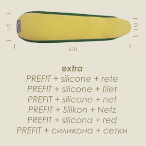 Prontotop jeannette EXTRA G vert PREFIT avec silicone et grillage650x110x170 