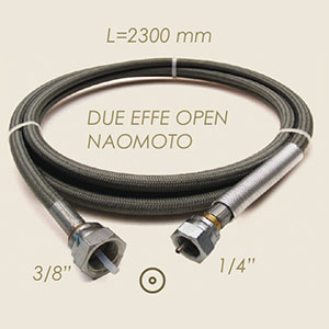 double teflon hose with connections l=2300 1/4" F 3/8" F