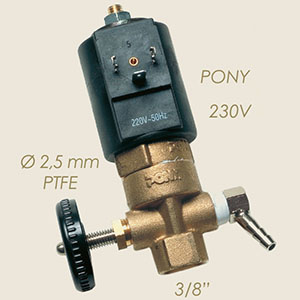 electroválvula Pony 3/8" vapor regulación 220 V