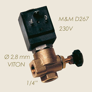 M&M D267 1/4"F F 220 V solenoid valve with regulation