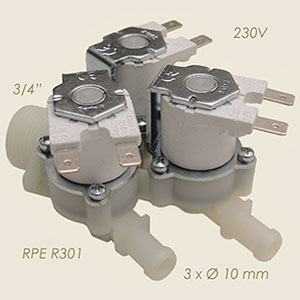 3/4"IA Dreischlauchhalter 230 V Wasser Magnetventil