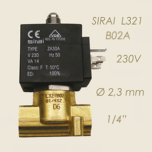 elettrovalvola Sirai L321 B02A V3 1/4" aria normalmente aperta 230 V