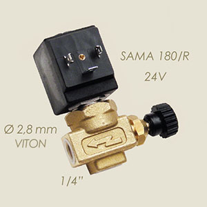 Sama 180/R 1/4"F F 24 V solenoid valve with regulation