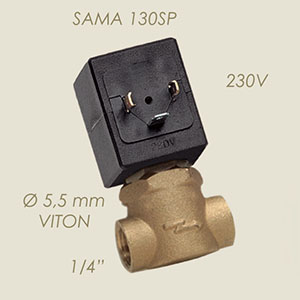 Sama 130/N 1/4"F F 220 V Ø 5,5 solenoid valve