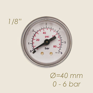 manomètre Ø 42 1/8" 0 à 6 bar