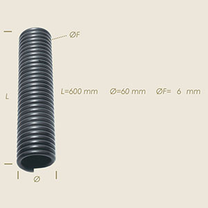 knitwear spring Ø 60 thread Ø 6 l=600