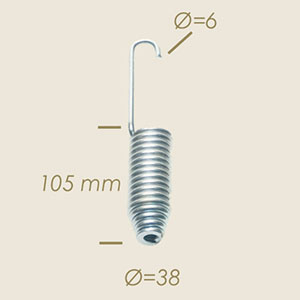 ressort Ø 38 fil Ø 6 l=105