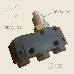 micro MK V11D10 (EX MS10) pulsante filettato