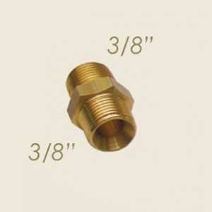 3/8" tapered 3/8" tapered nipple