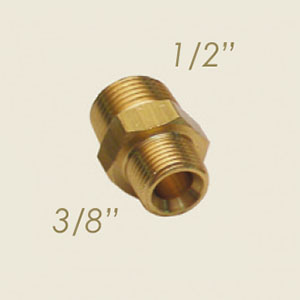 3/8" tapered 1/2" tapered nipple