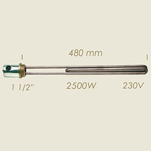 2500 W 1 1/2" l=480 Heizwiderstand