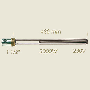 resistenza l=480 3000 W 1 1/2"