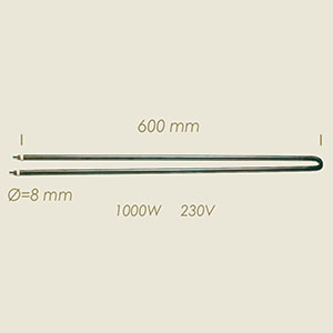 resistenza ad U l=600 1000 W