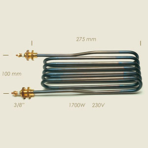 resistenza soffietto l=275 1700 W 3/8" interasse=100