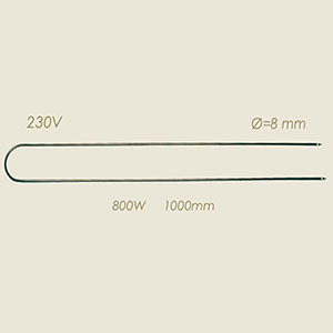 resistencia inox mesa l=1000 800 W