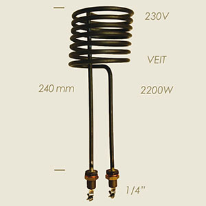 resistenza tortiglione Veit l=250 2200 W