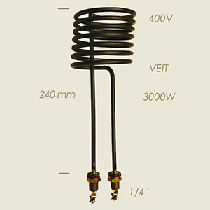 résistance tortillon Veit l=250 3000 W 400 V