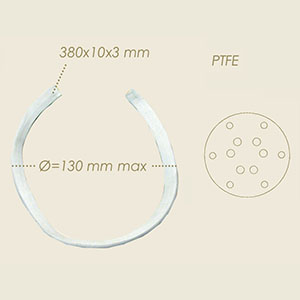 bande autocollante PTFE 380 mm Ø max 130