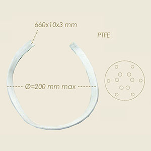 piattina autoadesiva PTFE 660 mm Ø max 200