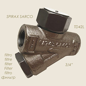 purgador termodinámico Spirax TD42L 3/4" con filtro