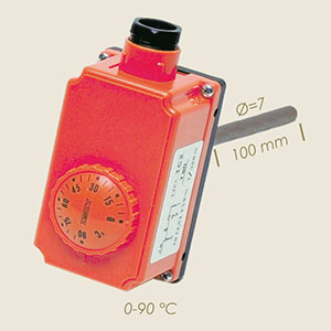 termoregulador con capilar l=100 0° hasta 90°