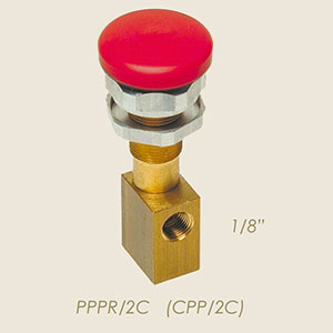 válvula botón 2 vias 1/8" (CPP/2C) PPPR/2C