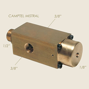válvula vapor neumàtica 2 agujeros maniqui Camptel