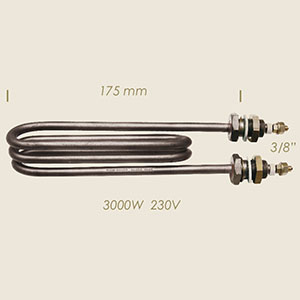 resistencia elemento l=175 3000 W 3/8"