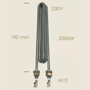 2000 W M10 l=190 Trevil inox heating element