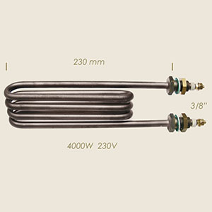 resistencia elemento BM l=230 4000 W 3/8"