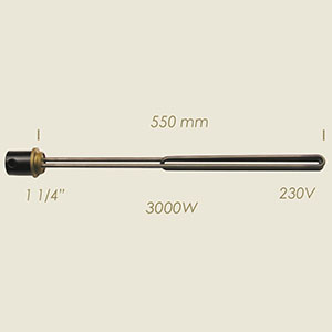 resistencia l=550 3000 W 1 1/4"
