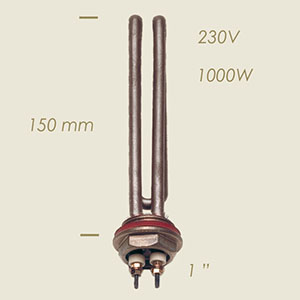 1500 W 110 V Heizwiderstand mit Flansch 1" l=150