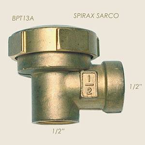Spirax BPT13A L 1/2" angular thermostatic condensate trap