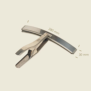 pinza curva en acero para rasgòn chaqueta