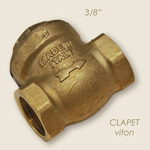 válvula retención clapeta estanco Viton 3/8"