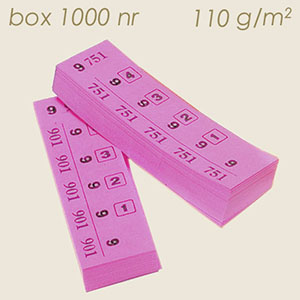 marcatura numerata viola (1000 numeri) 110 gr/mq