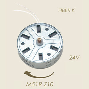 Fiber M51R Z10 mini motor for grey reducer 24 V