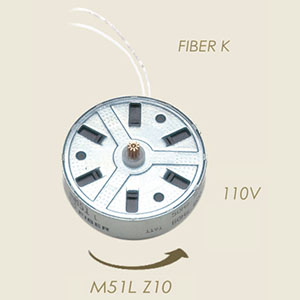 minimotor Fiber M51L Z10 para reductor gris 110 V