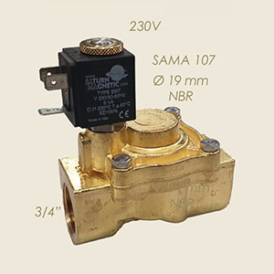 Sama 107 3/4"F F Wasser Ø19 230 V Magnetventil