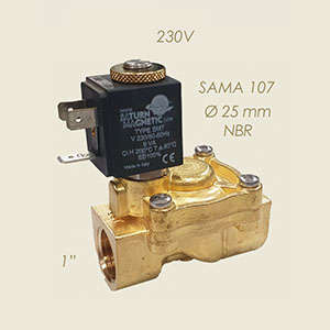 elettrovalvola Sama 107 1"F F acqua Ø25 230 V