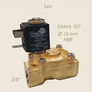 electroválvula Sama 107 3/8"F F agua Ø13 230 V