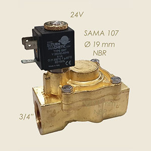 Sama 107 3/4"F F Wasser Ø19 24 V Magnetventil