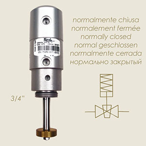 attuatore valvola saracinesca normalmente chiusa ritorno a molla VATAL 3/4"