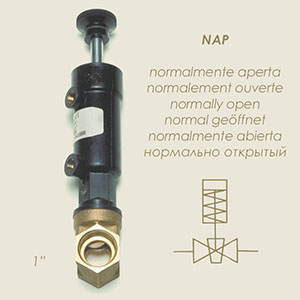 válvula de corredera normalmente abierta con retorno a ressorte NAP 1"