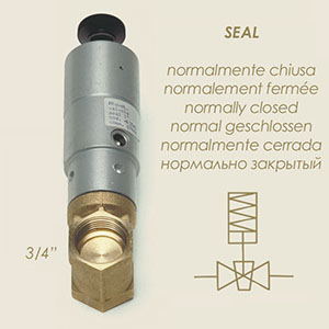 válvula de corredera normalmente cerrada con retorno a ressorte SEAL 3/4"