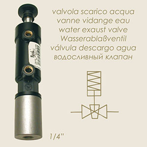 valvola pneumatica 1/4" scarico acqua