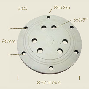 flangia Silc 6 fori Ø 214 6 fori interni 