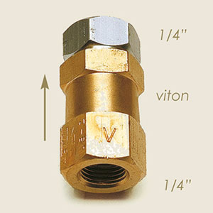 vanne retenue vapeur siège Viton 1/4"